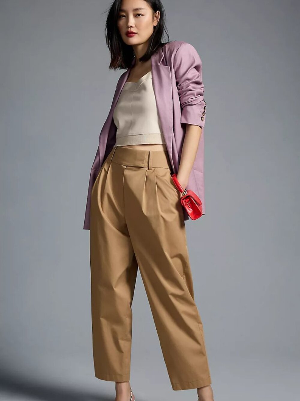 New Exquise Barrel-Leg Chino Pants